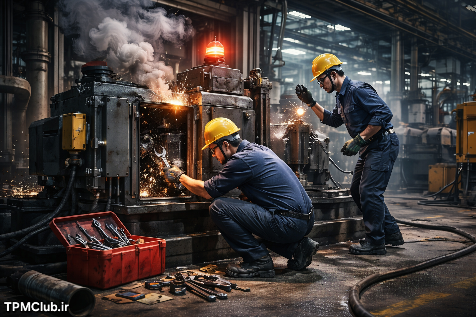 نمونه خرابی تجهیزات و تعمیرات واکنشی در کارخانه