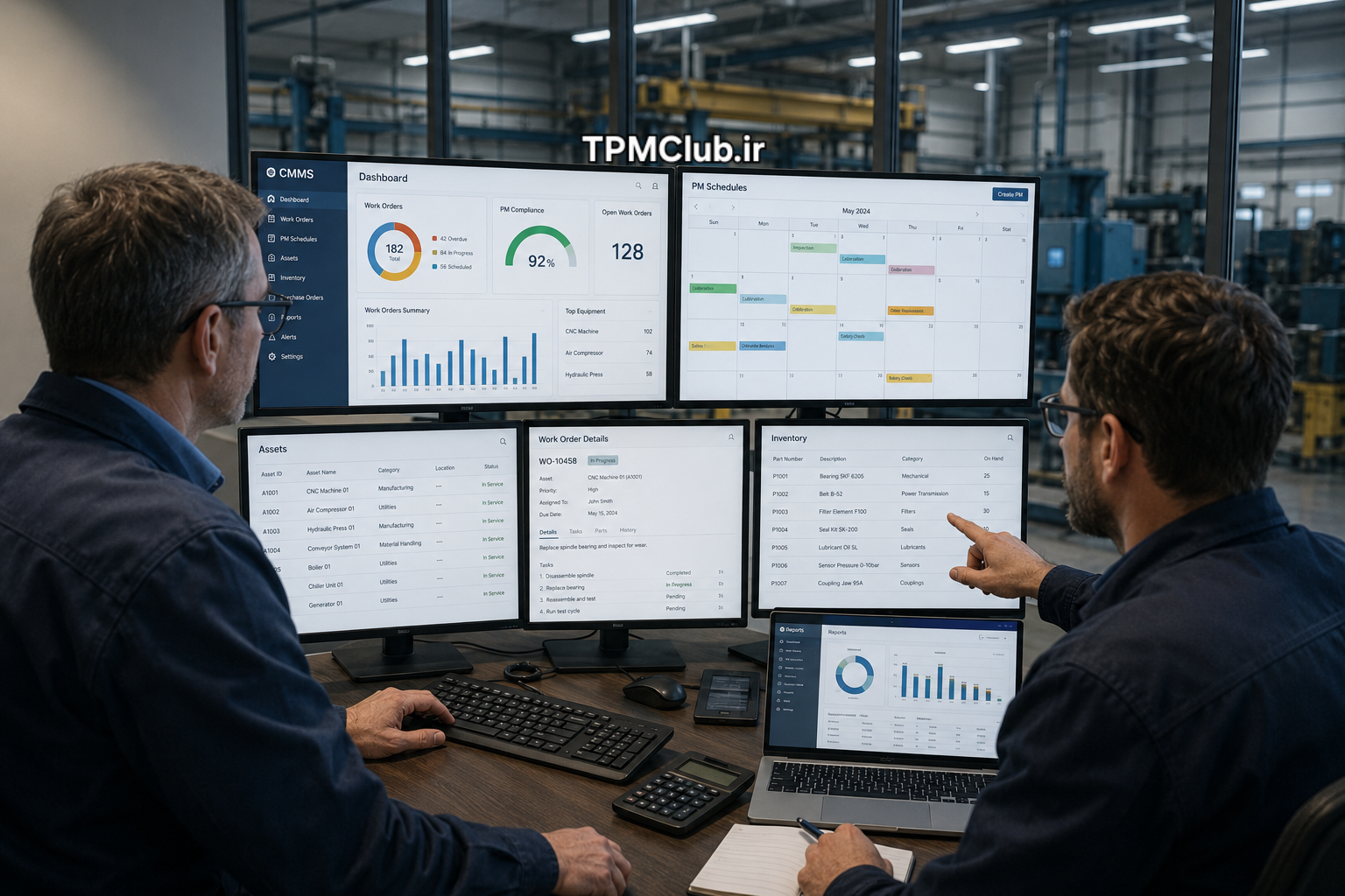 نرم افزار CMMS برای مدیریت نگهداری و تعمیرات تجهیزات صنعتی