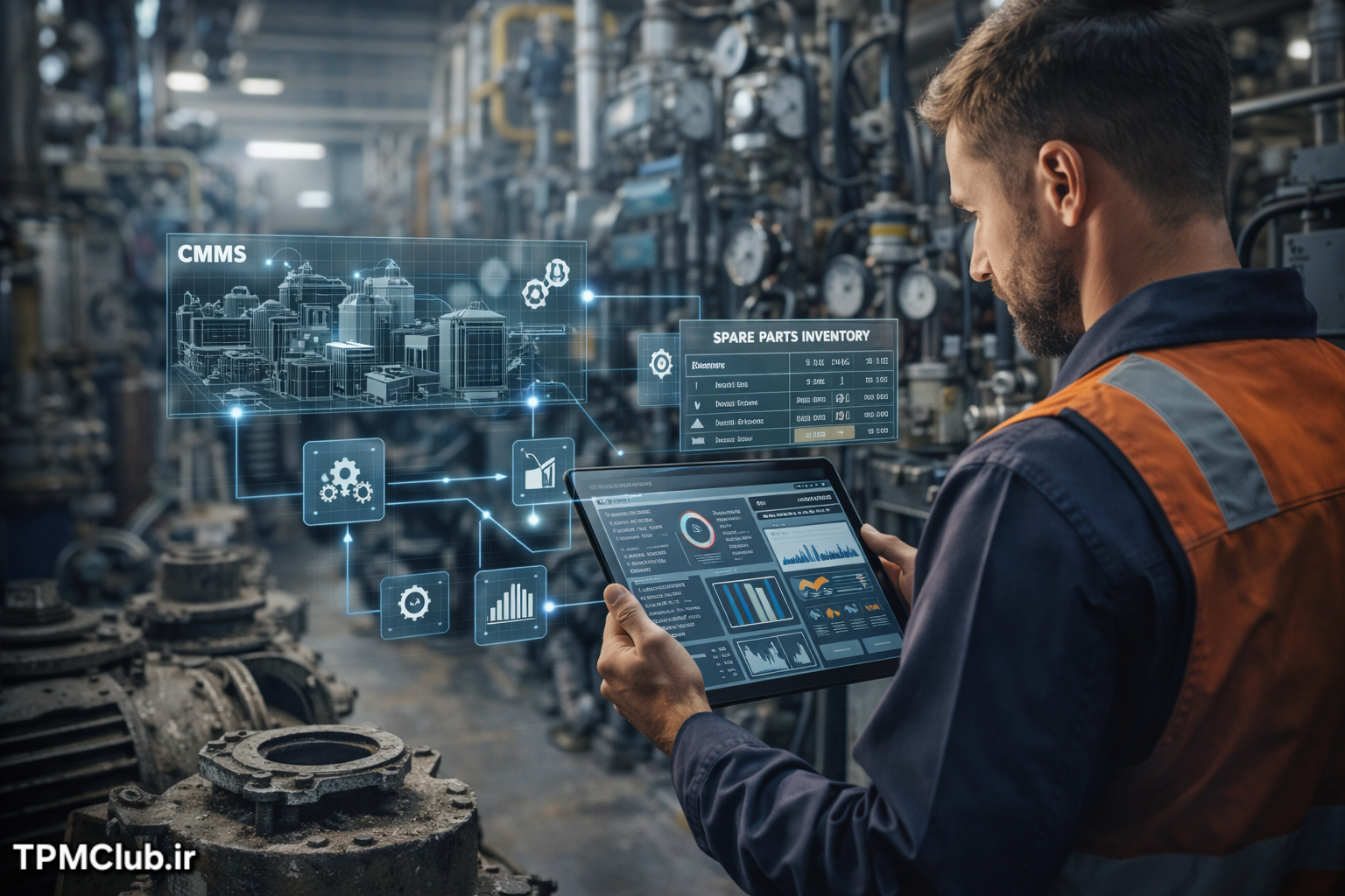 اتصال مدیریت انبار قطعات یدکی با سیستم نگهداری و تعمیرات