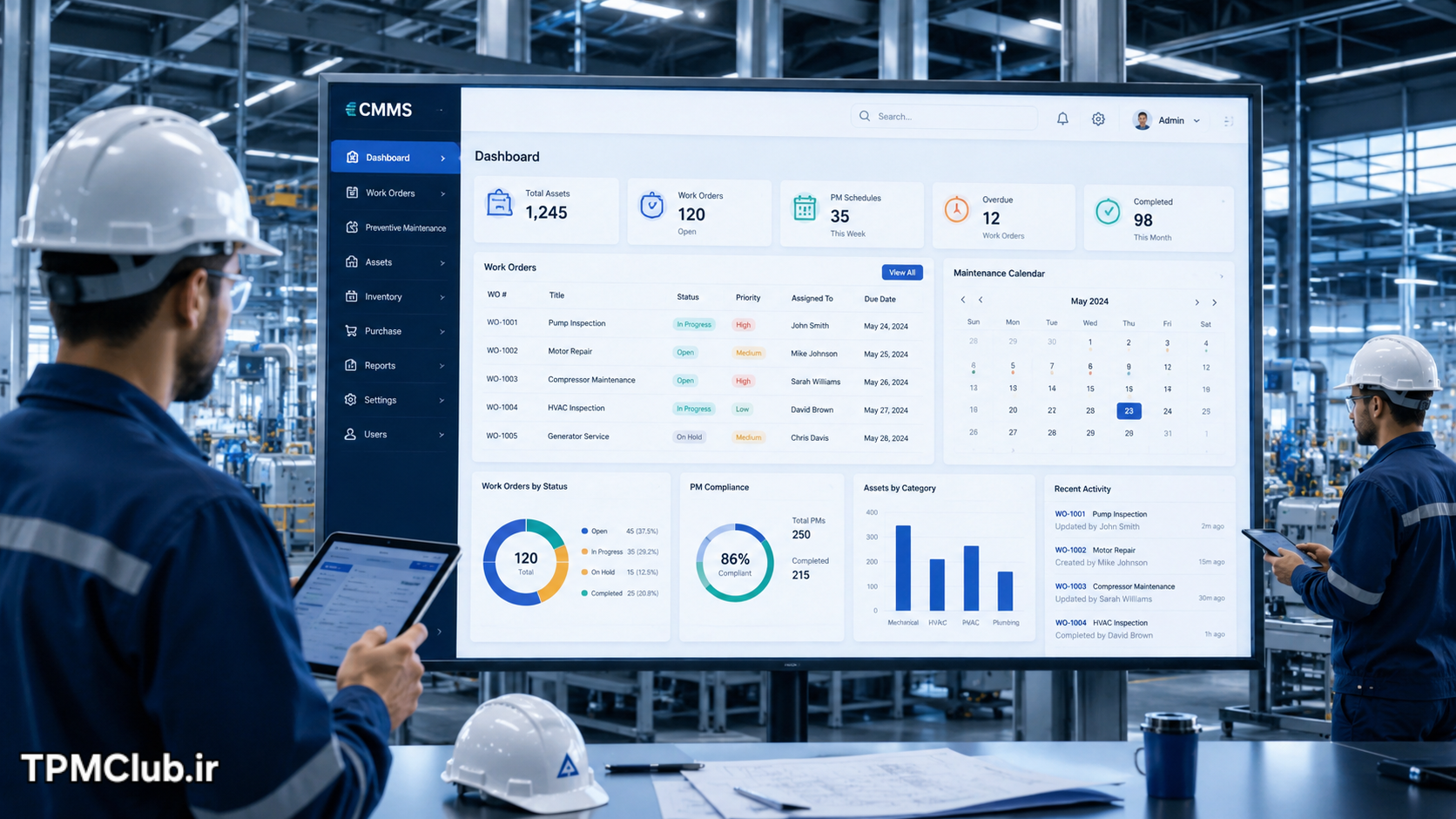 سیستم CMMS برای مدیریت نگهداری و تعمیرات و کنترل تجهیزات در سازمان