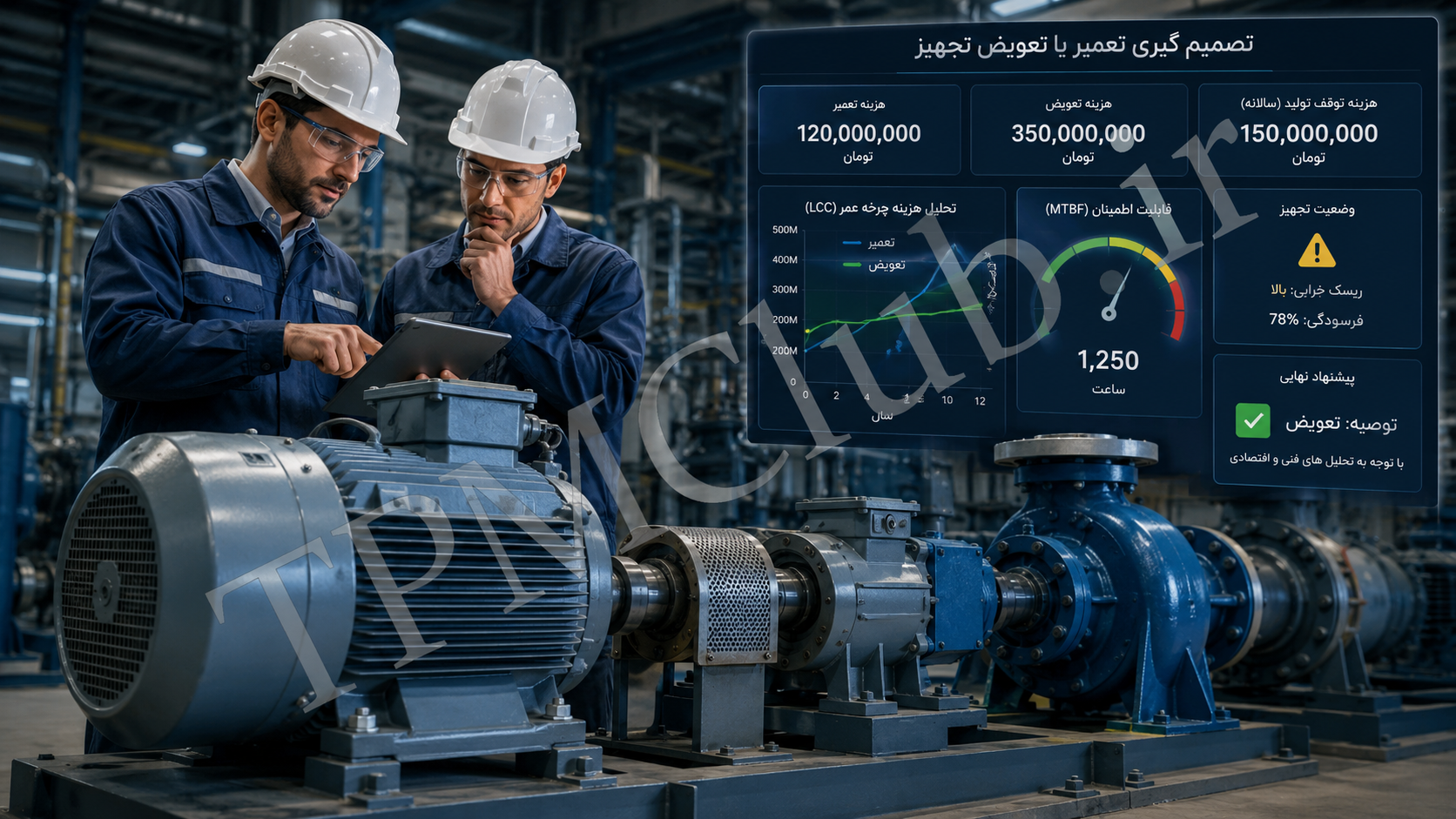 چگونه تصمیم بگیریم تجهیز را تعمیر کنیم یا تعویض کنیم؟ (Repair vs Replace)