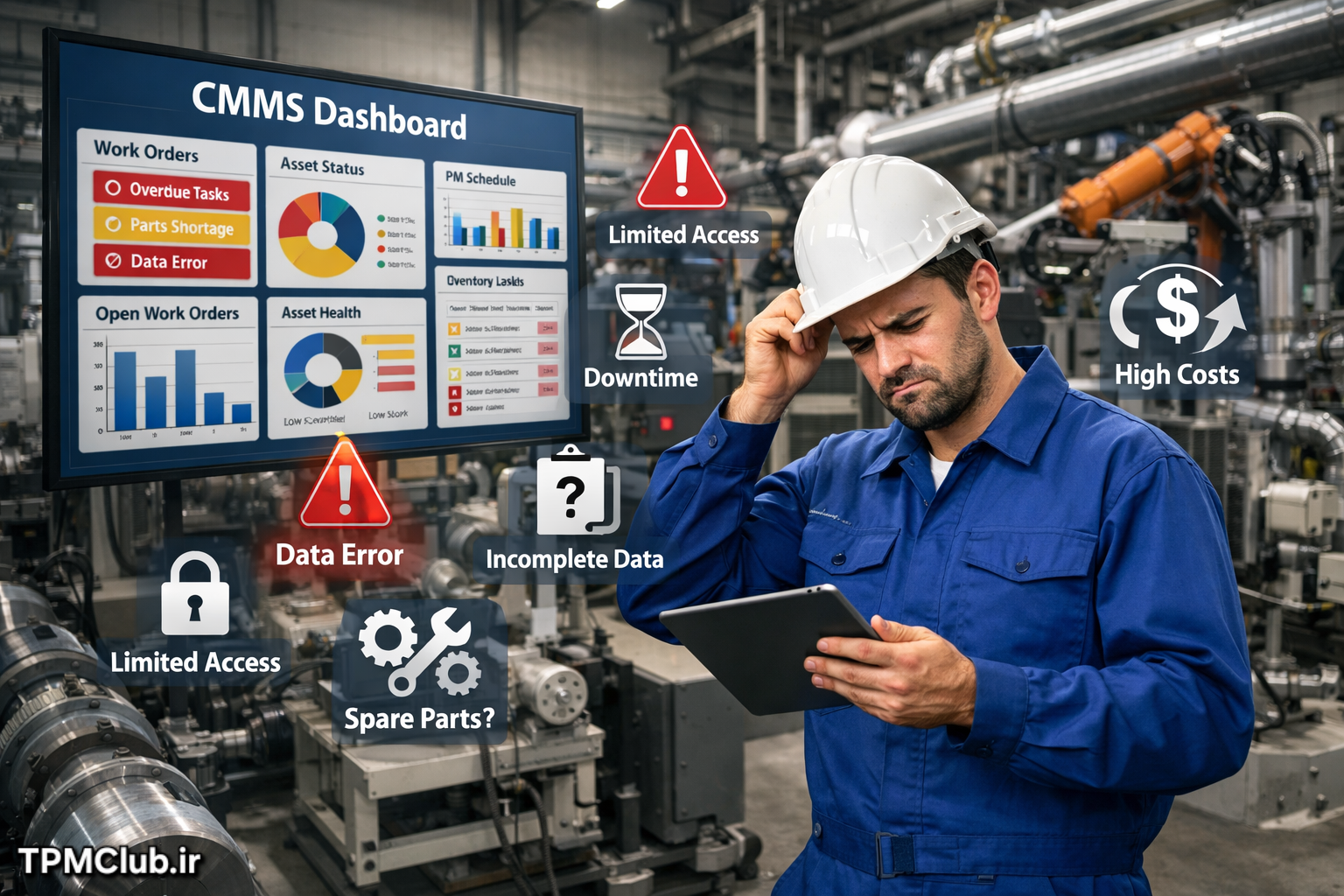 چرا نرم‌افزار CMMS به‌تنهایی مشکلات نگهداری و تعمیرات را حل نمی‌کند؟